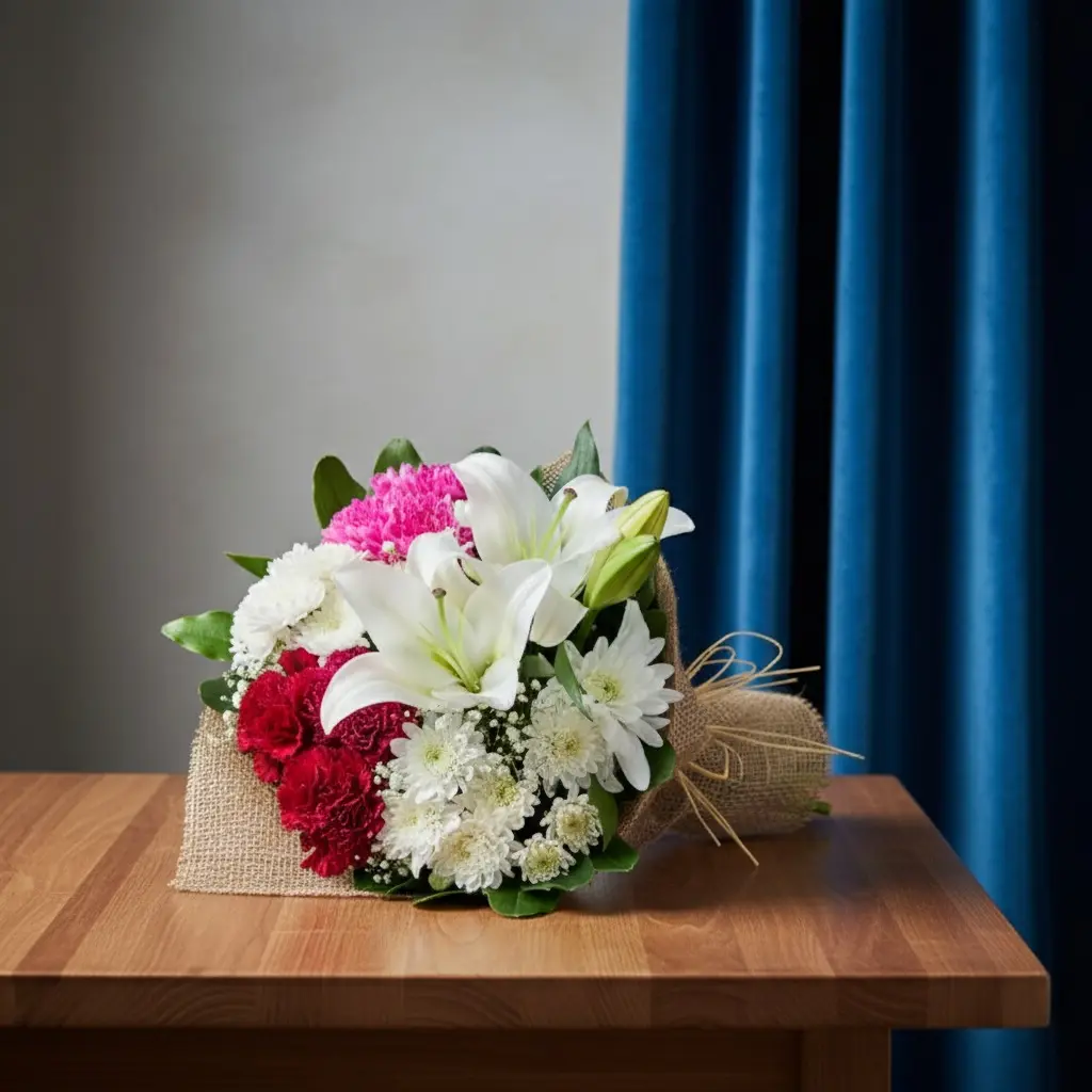 Lily & Chrysanthemum Bouquet | Code 202