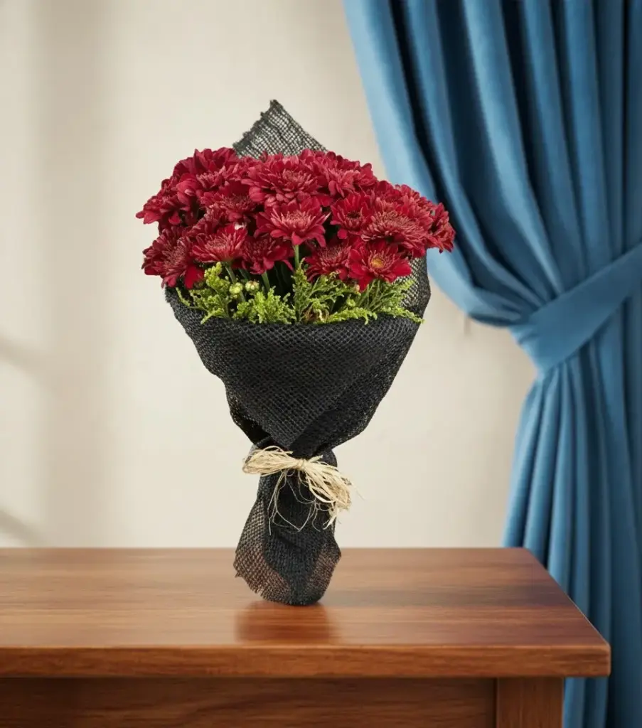 Chrysanthemum Maroon Bouquet | Code 203