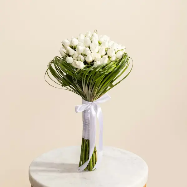 White Baby Roses Bouquet | Code 197