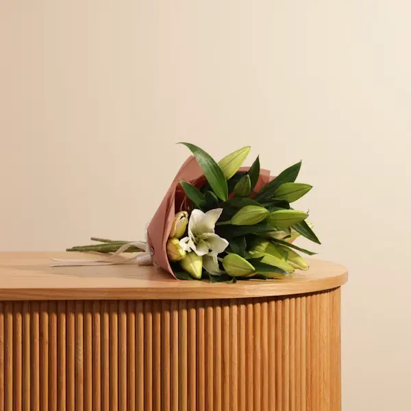 White Lily Whispers Bouquet  | Code 255