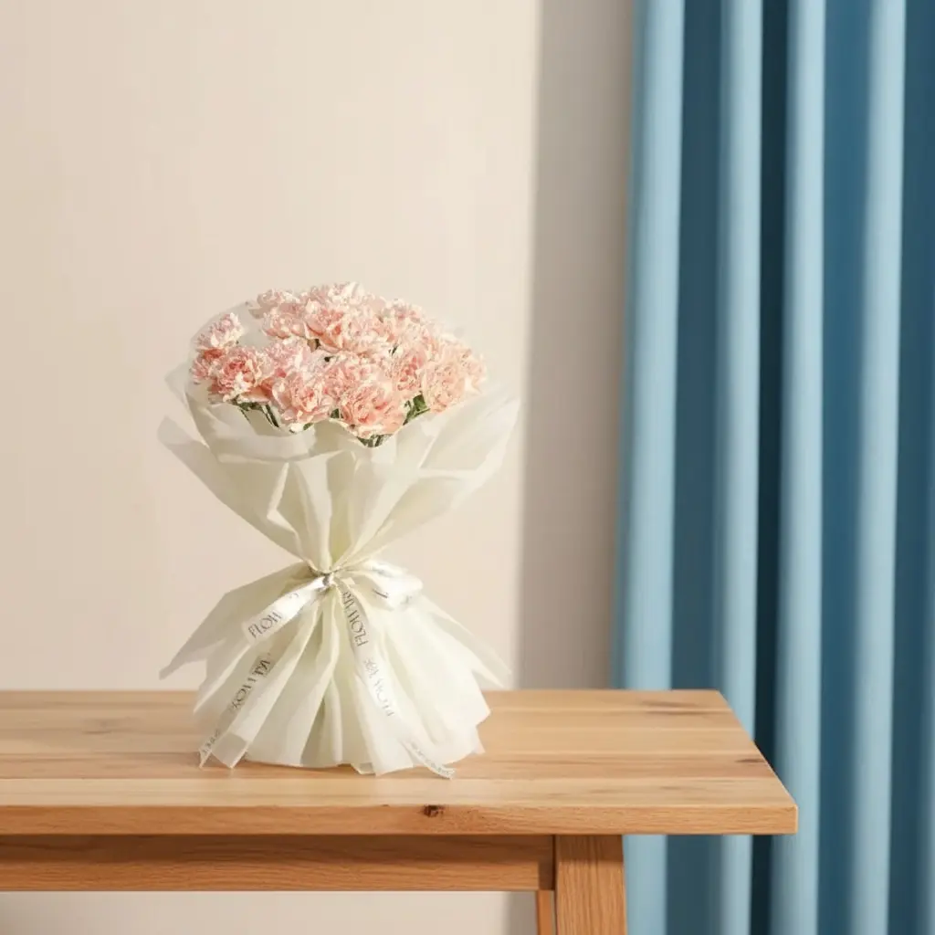 Unique Light Orange Carnation Bouquet | Code 269