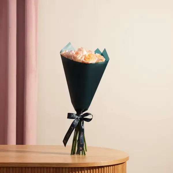 Charming Light Orange Roses Bouquet | Code 157