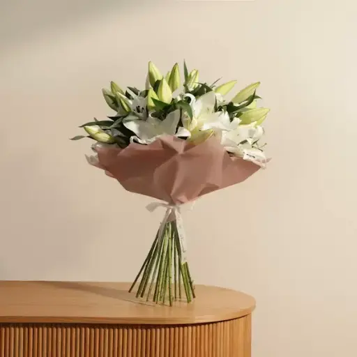 [221] White Lily Breeze Bouquet | Code 221