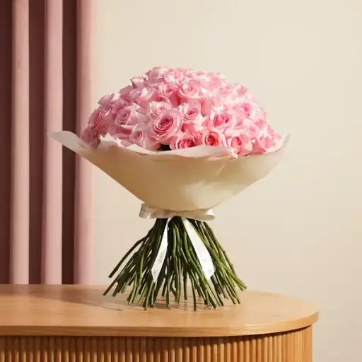 [236] باقة وردية  وردة حالمة | كود 236