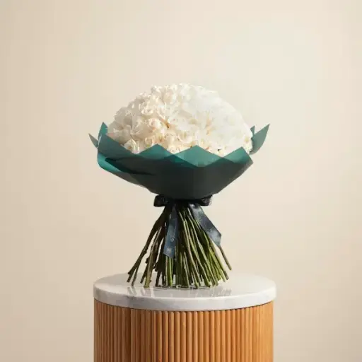 [248] Pure White Roses Bouquet | Code 248