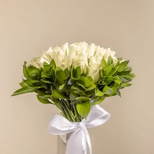 [266] White Roses Bouquet | Code 266