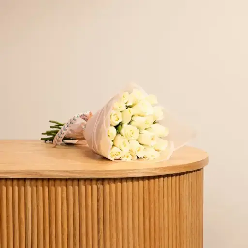 [256] White Roses Bouquet | Code 256