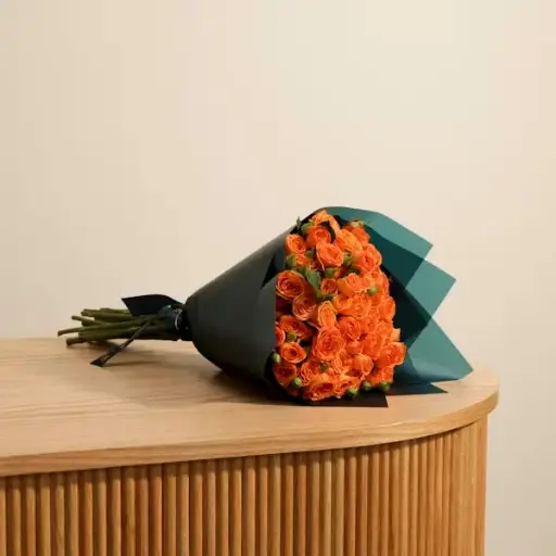 [261] Charming Light Orange Baby Roses Bouquet | Code 261