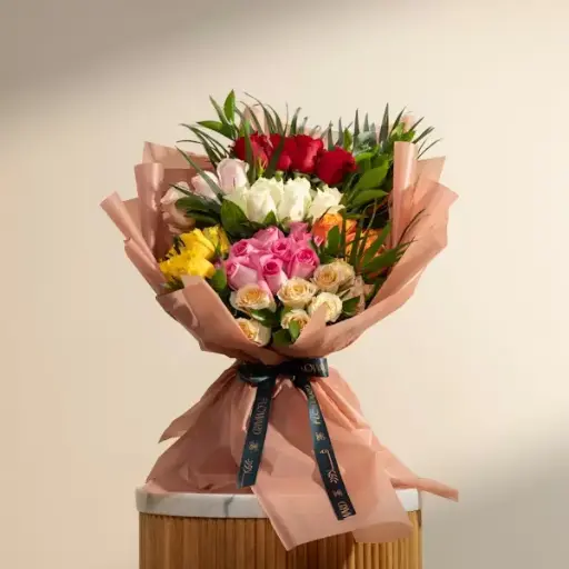 [233] باقة ورود ملونة سحرية | كود 233