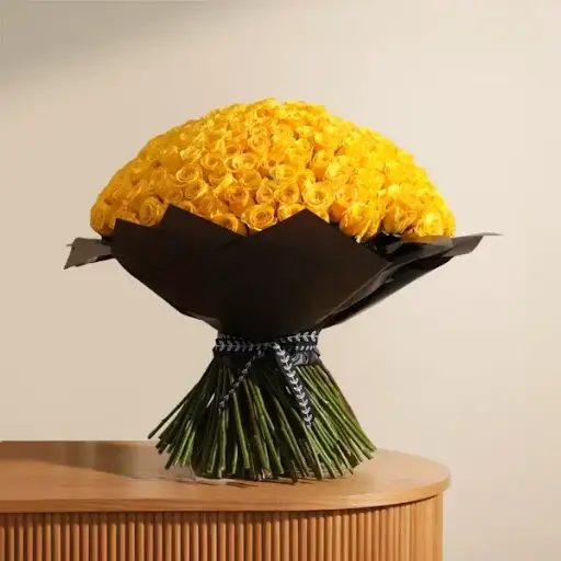 [167] باقة ورود صفراء مشرقة |كود 167